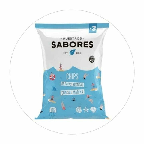 NUESTROS SABORES CHIPS DE PAPAS CON CASCARA CON SAL MARINA - comprar online