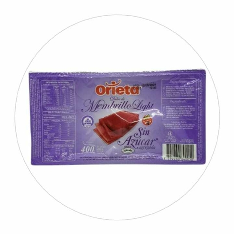Dulce de Membrillo Sin Azucar Orieta 400 Gr - comprar online