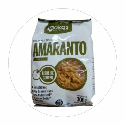 Pasta Multicereal con Amaranto Fusilli Wakas 300 Gr - comprar online