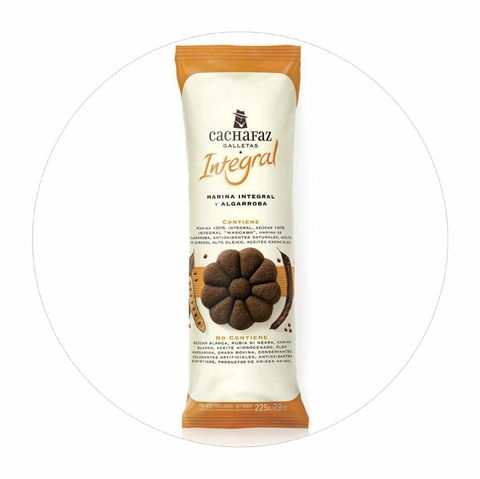 Galletitas Harina Integral y Algarroba Cachafaz 225 Gr - comprar online