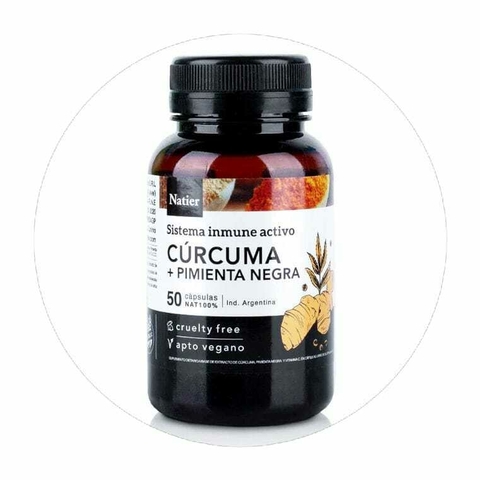 Curcuma Pimienta Negra Natier 50 Capsulas - comprar online
