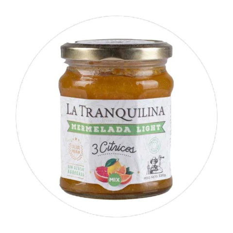 Mermelada Sin Azucar Tres Citricos La Tranquilina 330 Gr - comprar online