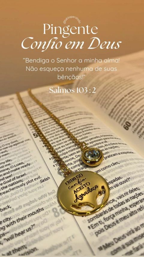 PINGENTE MARCADOR - CONFIO EM DEUS