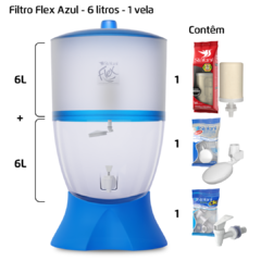 Filtro Flex - 6 litros - 1 vela - Azul - comprar online