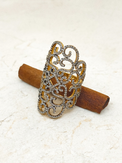 Anel folheado a ouro com Zircônia 0203132A0151