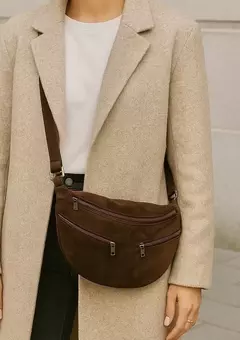 Bandolera SIXTA Gamuza Moka Outlet en internet