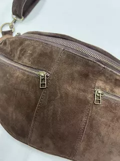 Bandolera SIXTA Gamuza Moka Outlet - tienda online