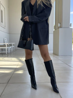 Bota ANASTASHA Croco Negro