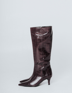 Bota ANASTASHA Croco Malbec - comprar online