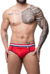 CUECA SUPLEX VERMELHA FRENTE SLIP ATRAS JOCK - TAM ÚNICO