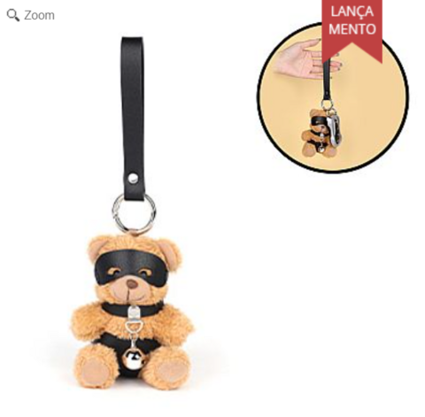 CHAVEIRO DE URSINHO DE PELUCIA SADO COM SINO - SI