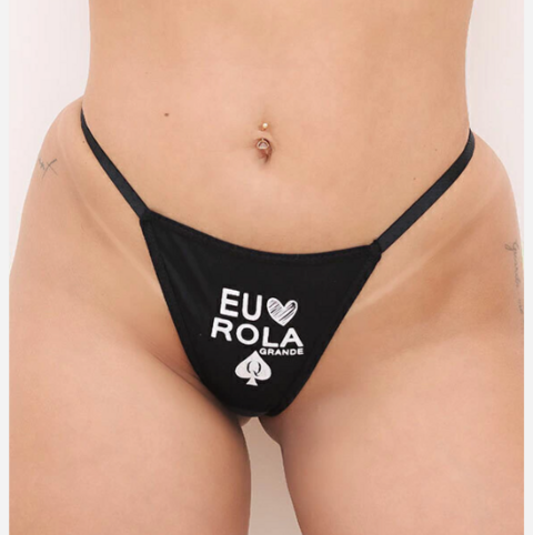 TANGA FRASE DIVERSAS - PRETA