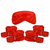 KIT BONDAGE C/4 AMARRAS E VENDA - VERMELHO