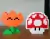Kit C/ 4 Power Up Super Mario Presente Gamers Flor Cogumelo Estrela - Super 3d Games