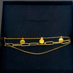 PULSERA DORADA TRIPLE - comprar online