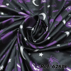 Cetim Charmeuse Estampado Bruxinha ideal para fazer fantasias