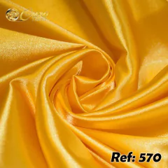 Tecido Cetim Leve com Elastano Ouro