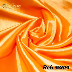 Tecido Cetim Leve com Elastano Tangerina