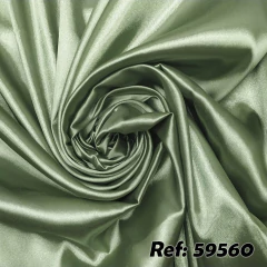 Tecido Cetim Leve Com Elastano Verde Malva para vestidos de festa.