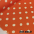 Tecido Crepe Estampado Laranja Bolas Bege