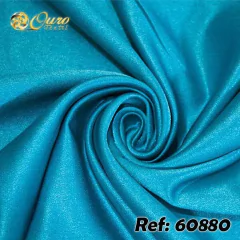 Tecido Crepe Pasquale Turquesa - Para Vestidos de Festas Luxuosos.