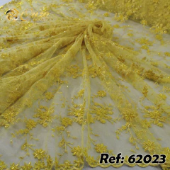 Tecido Renda Excelsa Mostarda