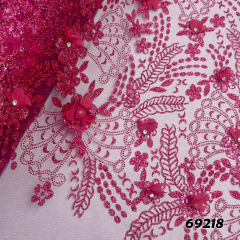 Tule Gliter Bordado 3D Loa Fucsia - comprar online