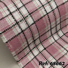 Tecido Tweed Xadrez Rose Branco para Roupas de Inverno, Cobertores Casacos e Etc...