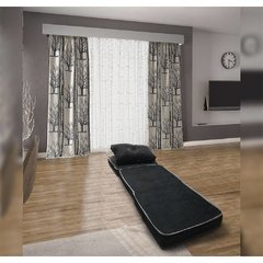 Puff Multifuncional 3 Em 1 + Travesseiro Solteiro - Suede E Corino Preto - Orthovida + brinde JOGO DE CAMA SOLTEIRO 100% MICROFIBRA CAMESA - loja online
