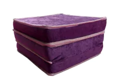 Puff Multifuncional 3 Em 1 + Travesseiro Solteiro - Suede E Corino Preto - Orthovida + brinde JOGO DE CAMA SOLTEIRO 100% MICROFIBRA CAMESA na internet