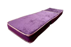 Imagem do Puff Multifuncional 3 Em 1 + Travesseiro Solteiro - Suede E Corino Preto - Orthovida + brinde JOGO DE CAMA SOLTEIRO 100% MICROFIBRA CAMESA