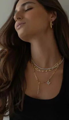 colar inicial duplo - Shop Evaristo