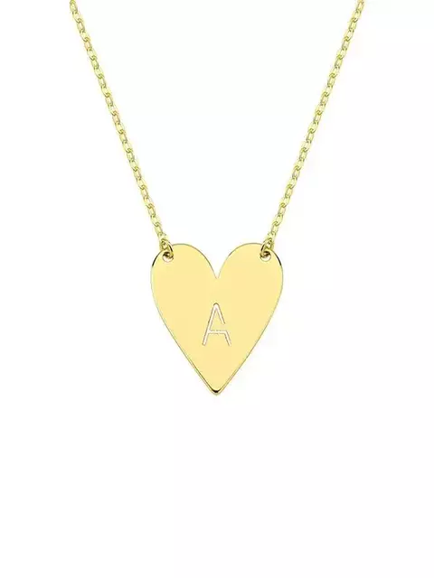 colar heart inicial