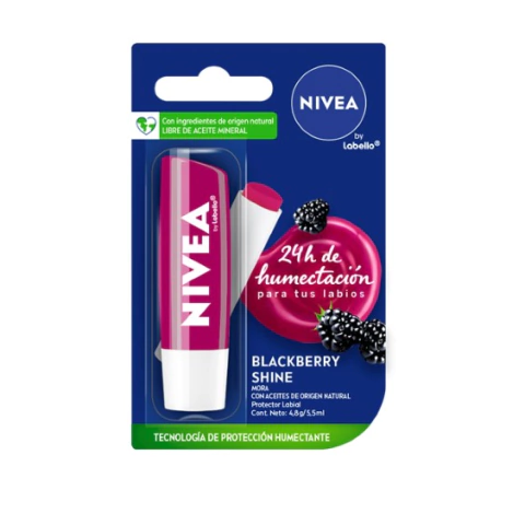 NIVEA LABIAL 24H DE HUMECTACIÓN - BLACKBERRY SHINE (4005900764546)