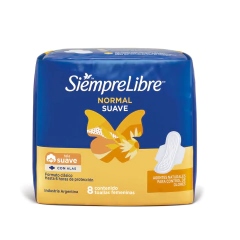 SIEMPRE LIBRE TOALLAS FEMENINAS NORMAL X 8 UNIDADES (7790010570695)