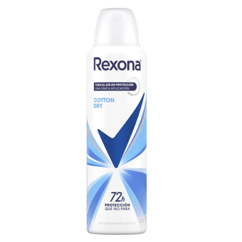 REXONA ANTITRANSPIRANTE EN AEROSOL COTTON DRY 72HS DE DURACIÓN X 150ML (7791293049533)