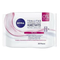 NIVEA TOALLITAS DESMAQUILLANTES HUMECTANTES PIEL SECA X 25 UNIDADES (4005808185276)