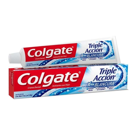 COLGATE CREMA DENTAL TRIPLE ACCIÓN XTRA BLANCURA X 90G (7509546056098)