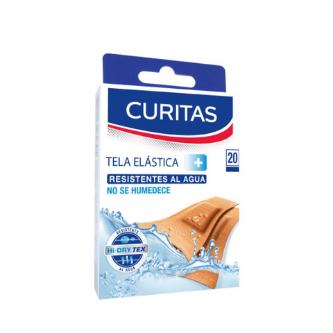 CURITAS TELA ELÁSTICA RESISTENTES AL AGUA X 20 UNIDADES (4005800044038)