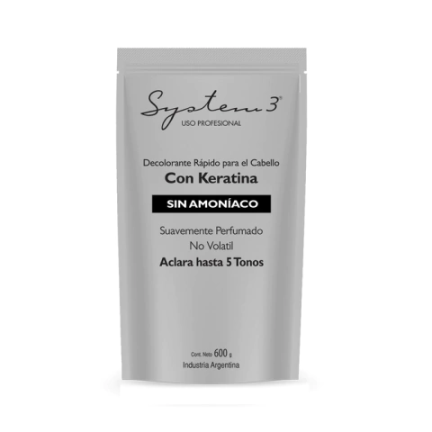 SYSTEM 3 POLVO DECOLORANTE SIN AMONÍACO X 600G (7794260008281)