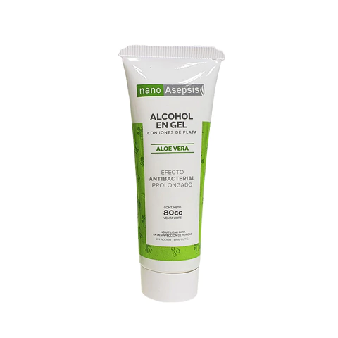 NANO ASEPSIS ALCOHOL EN GEL CON ALOE VERA X 80CC (736684259686)