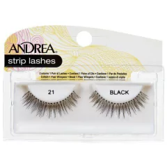 ANDREA STRIP LASHES PESTAÑAS POSTIZAS ENTERAS BLACK NRO. 21 (078462221103)