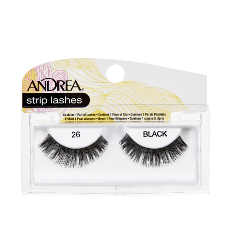 ANDREA STRIP LASHES PESTAÑAS POSTIZAS ENTERAS BLACK NRO. 26 (078462226108)
