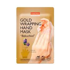 PUREDERM GOLD WRAPPING HAND MASK - BAKUCHIOL - HIDRATACION MANOS 1 PAR (8809738323243)