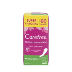 CAREFREE PROTECTORES DIARIOS TANGA X 60 UNIDADES (7790010002868)