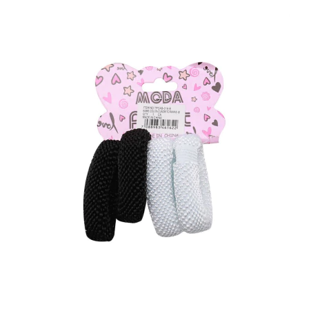 POINT COLITAS CUADRITO RAYAS NEGRAS Y BLANCAS BRILLOSAS X 4 UNIDADES (7088983461622)