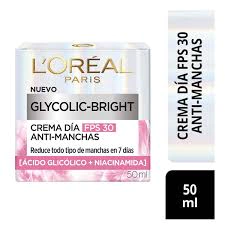 LOREAL PARIS GLYCOLIC-BRIGTH CREMA DÍA ANTI-MANCHAS X 50ML (7509552935998)