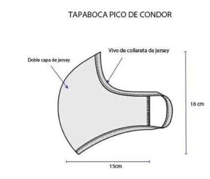 BARBIJOS TELA DE ALGODÓN NEGRO/ GRIS X UNIDAD (2020B)