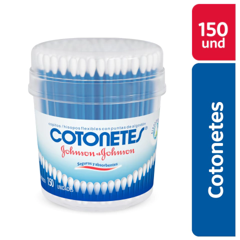 JOHNSON & JOHNSON COTONETES X 150 UNIDADES (7891010032937)