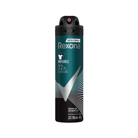 REXONA ANTITRANSPIRANTE EN AEROSOL INVISIBLE 72 HS X 150ML (7791293045177)